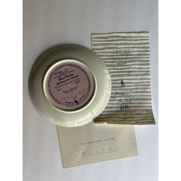 1989 Delphi Bradex Elvis Jailhouse Rock Collector Plate 2 By Bruce Emmett NEW - Picture 5 of 7